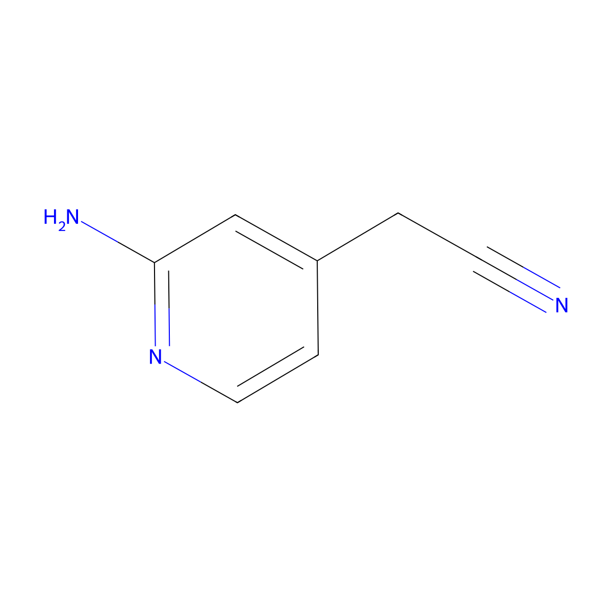 2-(2-Aminopyridin-4-yl)acetonitrile molecular structure, CAS 1130309-50-0