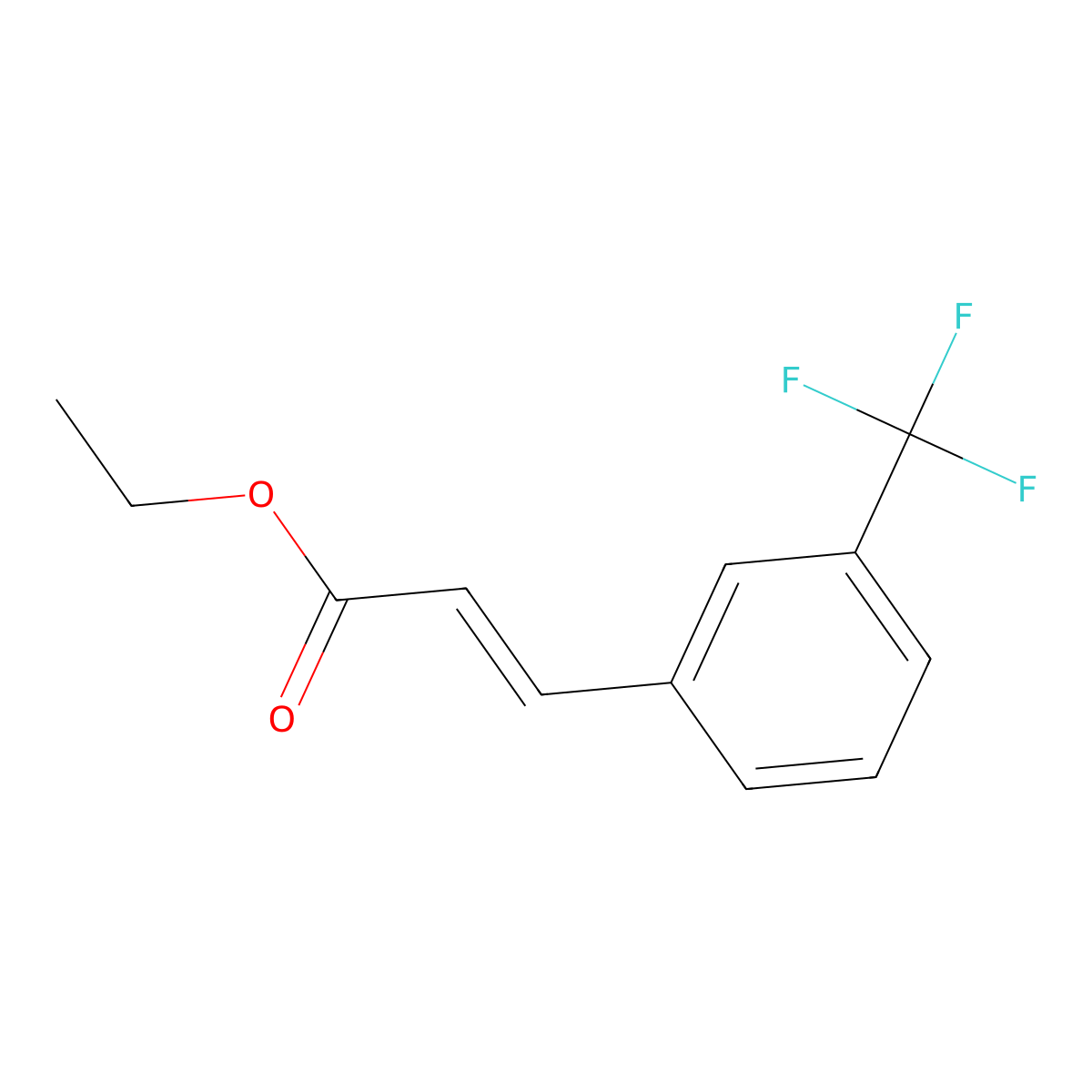 Ethyl 3-[3-(trifluoromethyl)phenyl]prop-2-enoate molecular structure, CAS 113048-68-3