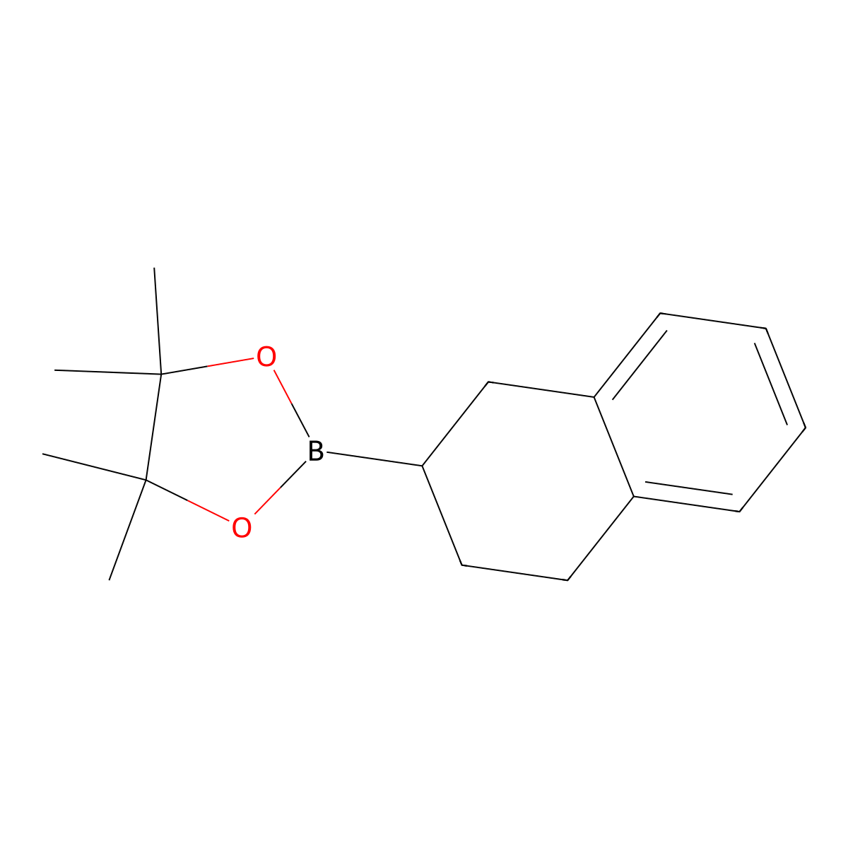 4,4,5,5-Tetramethyl-2-(1,2,3,4-tetrahydronaphthalen-2-yl)-1,3,2-dioxaborolane molecular structure, CAS 1130490-92-4
