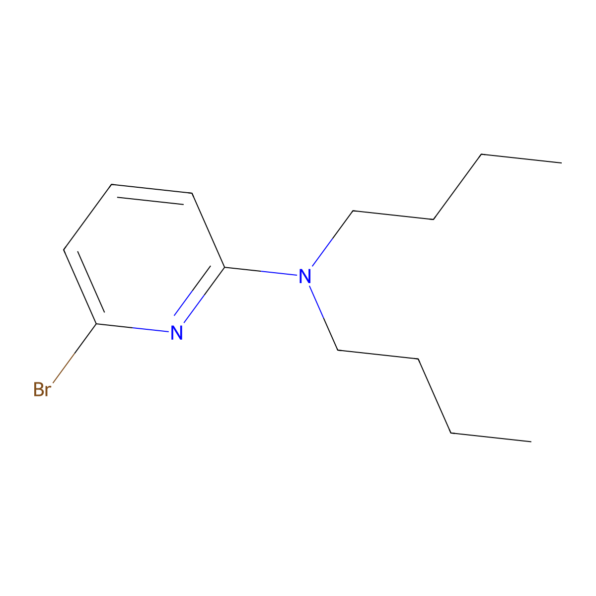 6-bromo-N,N-dibutylpyridin-2-amine molecular structure, CAS 1130556-45-4