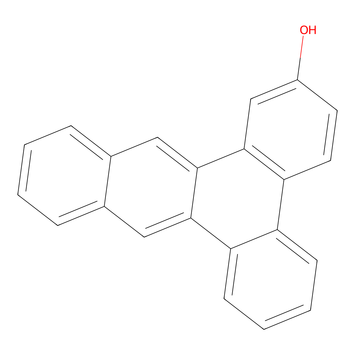 Benzo(b)triphenylen-2-ol molecular structure, CAS 113058-38-1