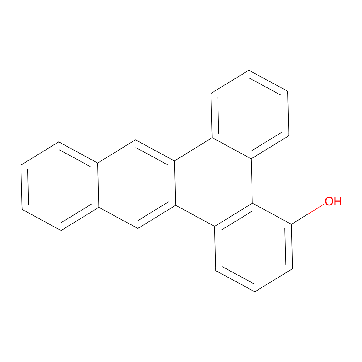 Benzo(b)triphenylen-4-ol molecular structure, CAS 113058-39-2