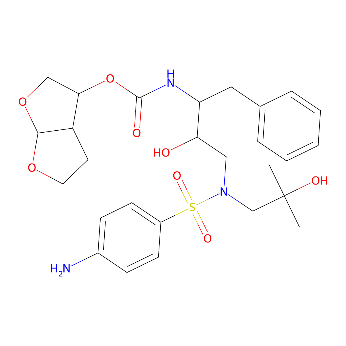Hydroxy Darunavir molecular structure, CAS 1130635-75-4