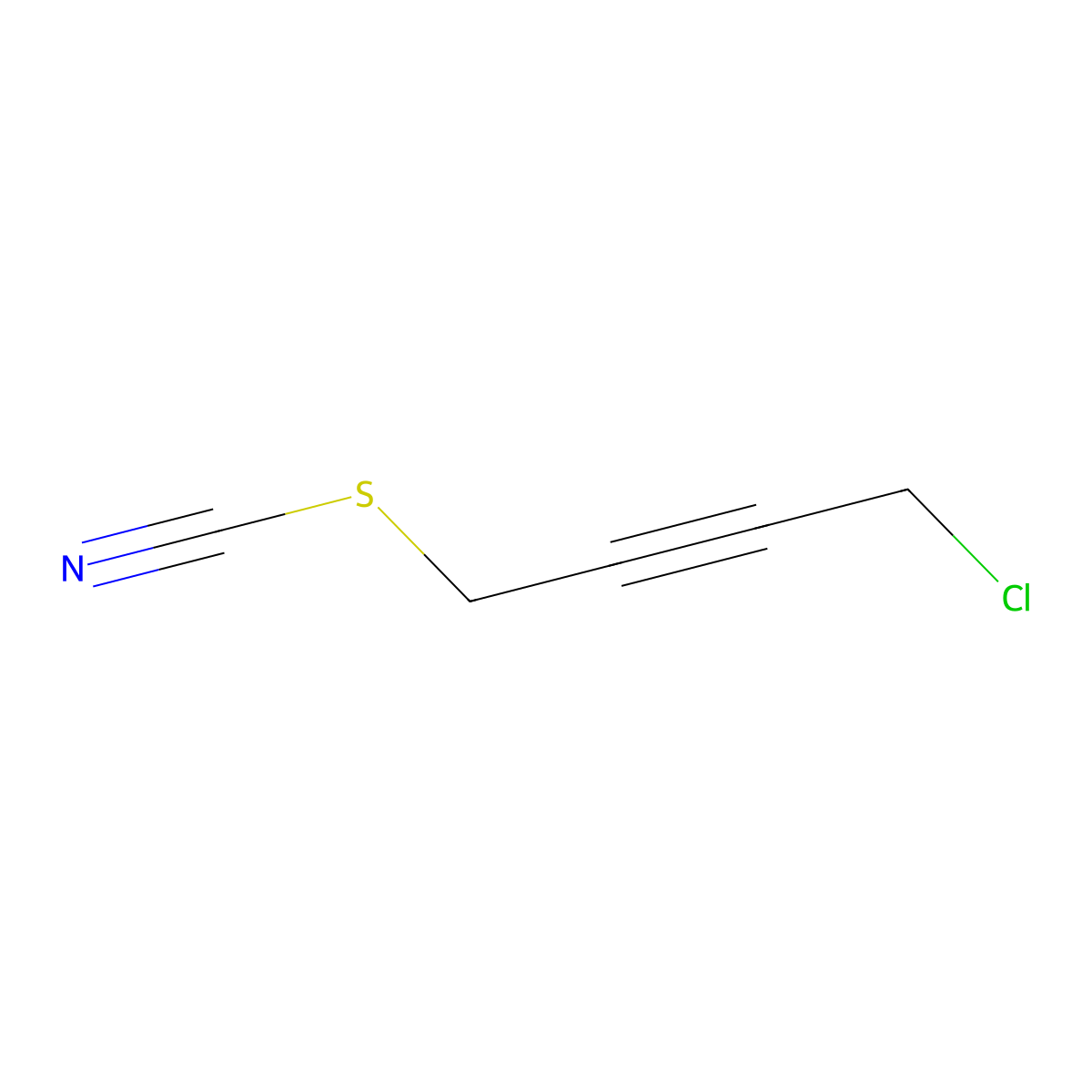 ((4-Chlorobut-2-yn-1-yl)sulfanyl)carbonitrile molecular structure, CAS 113079-33-7