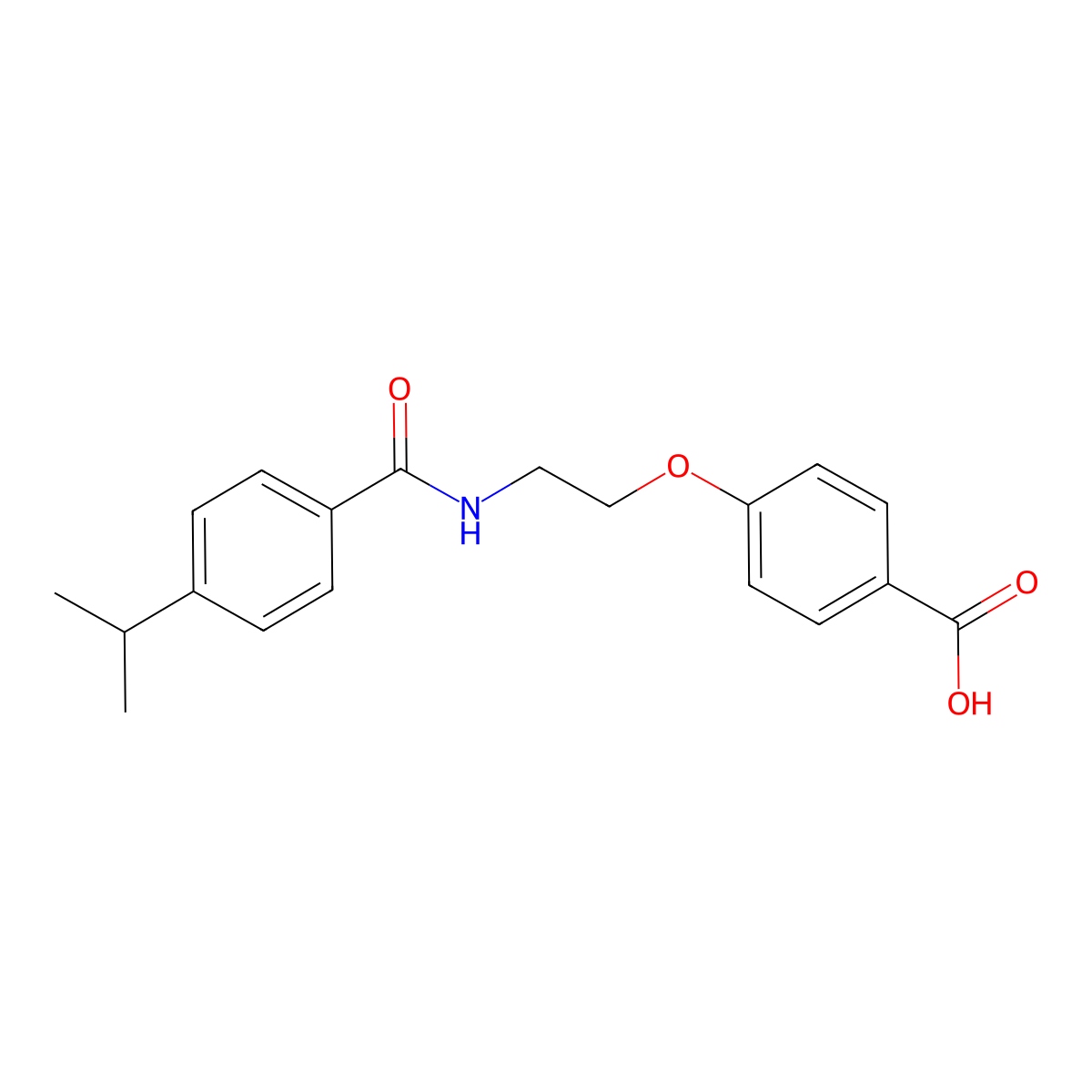 4-(2-(4-Isopropylbenzamido)ethoxy)benzoic acid molecular structure, CAS 113079-40-6