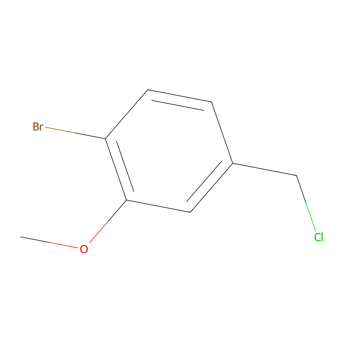 1-Bromo-4-(chloromethyl)-2-methoxybenzene molecular structure, CAS 113081-49-5