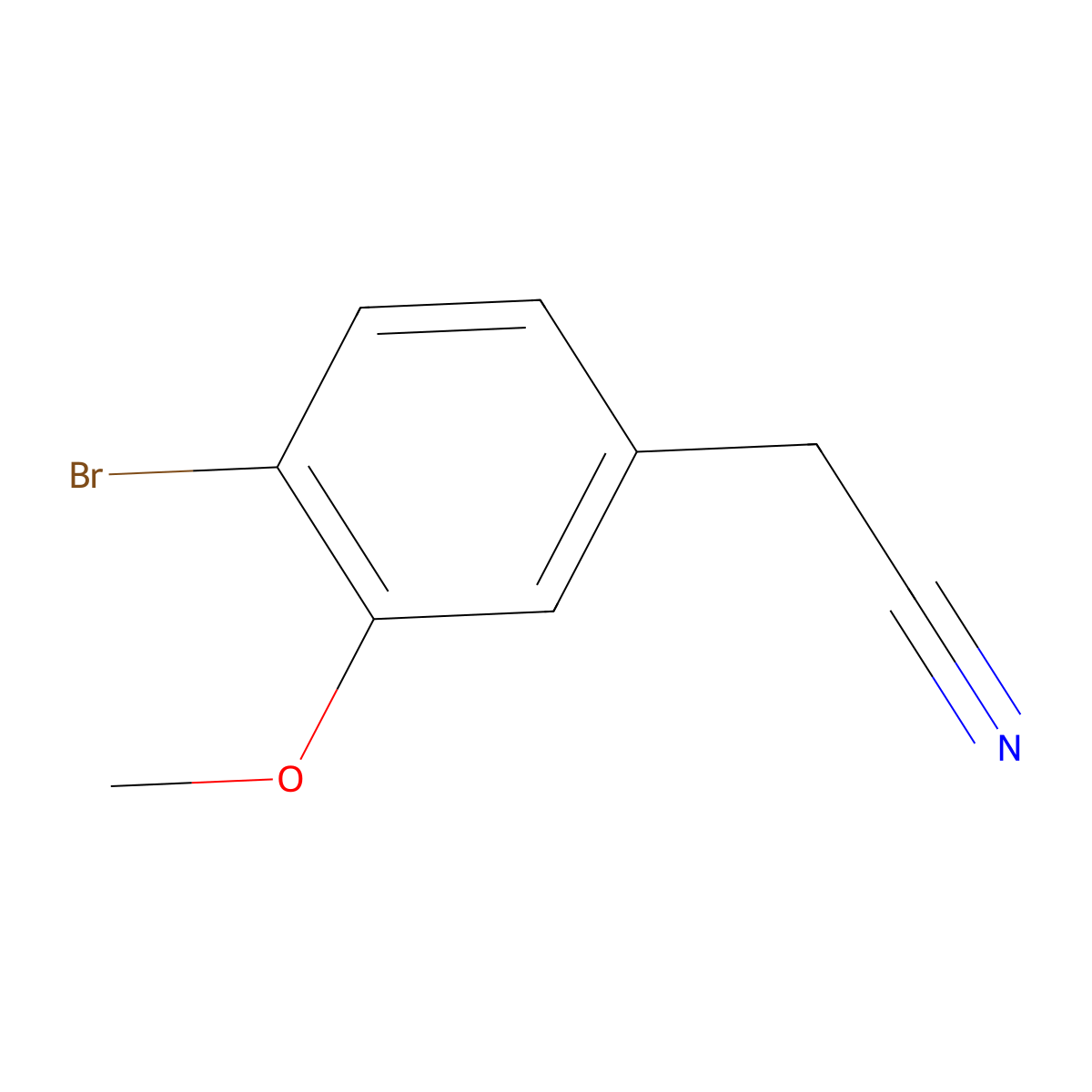 2-(4-Bromo-3-methoxyphenyl)acetonitrile molecular structure, CAS 113081-50-8