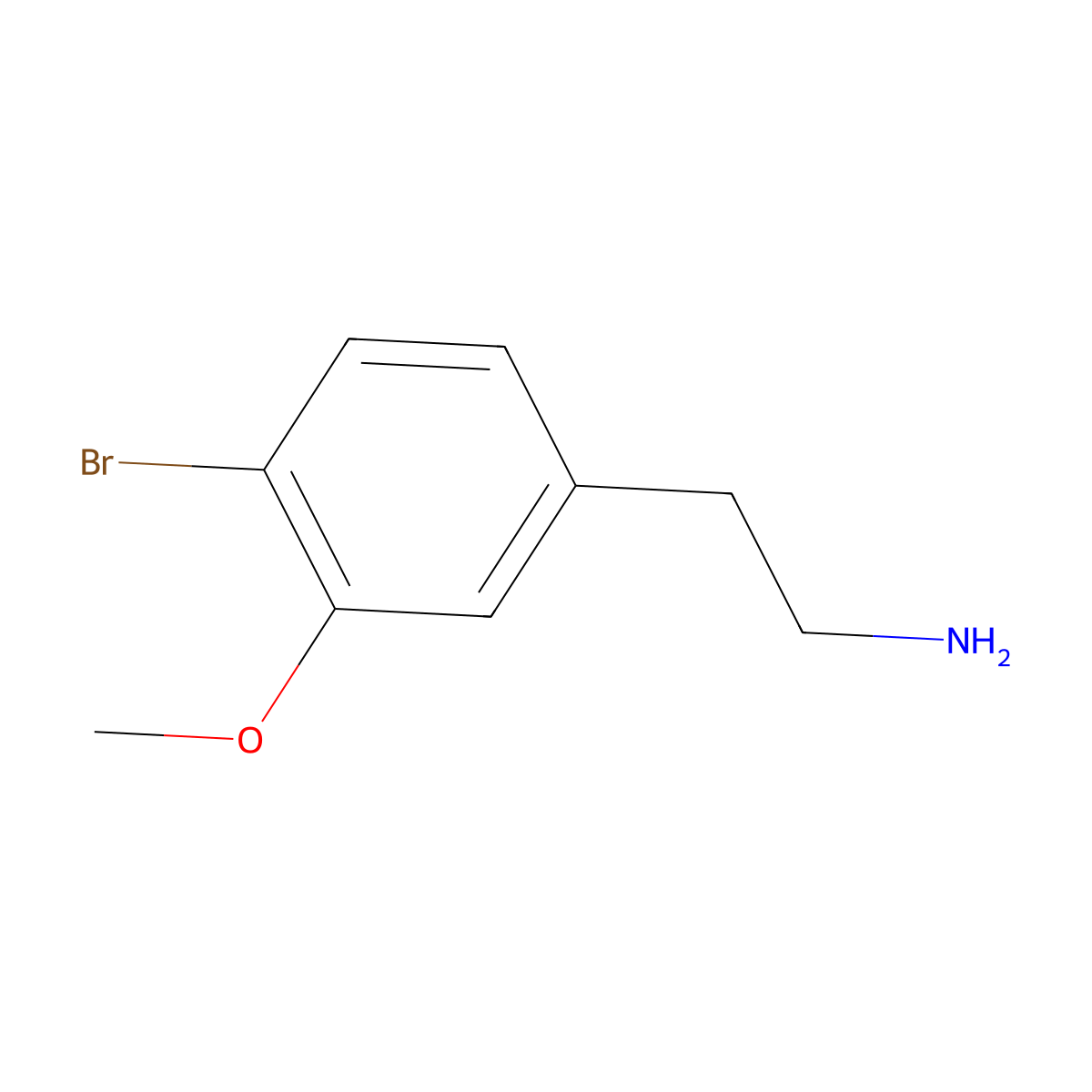 2-(3-Methoxy-4-bromophenyl)ethylamine molecular structure, CAS 113081-51-9
