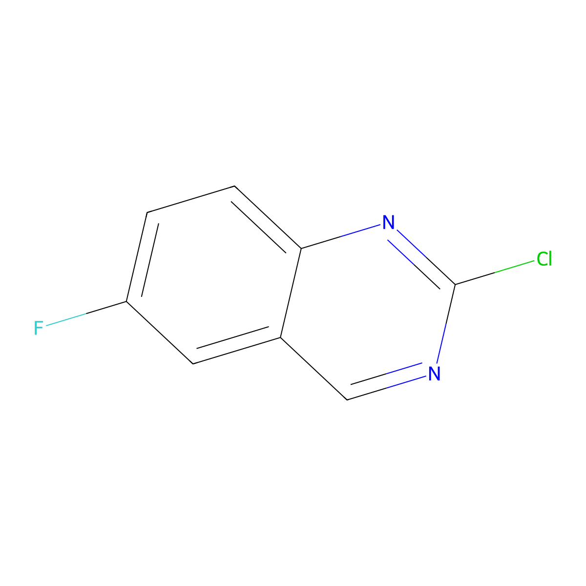 2-Chloro-6-fluoroquinazoline molecular structure, CAS 113082-27-2