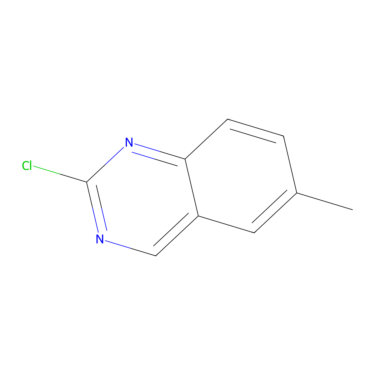 2-Chloro-6-methylquinazoline molecular structure, CAS 113082-39-6