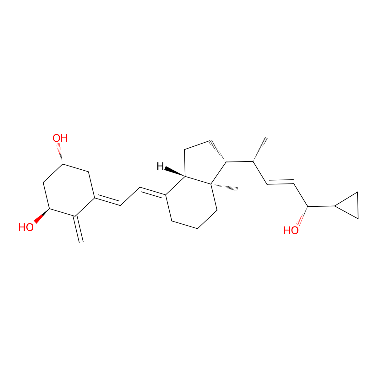 Calcipotriol, (5E)- molecular structure, CAS 113082-99-8