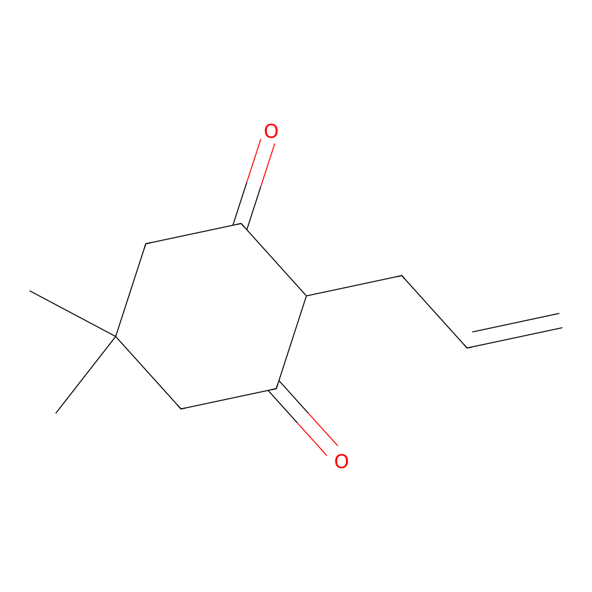5,5-Dimethyl-2-prop-2-enylcyclohexane-1,3-dione molecular structure, CAS 1131-02-8