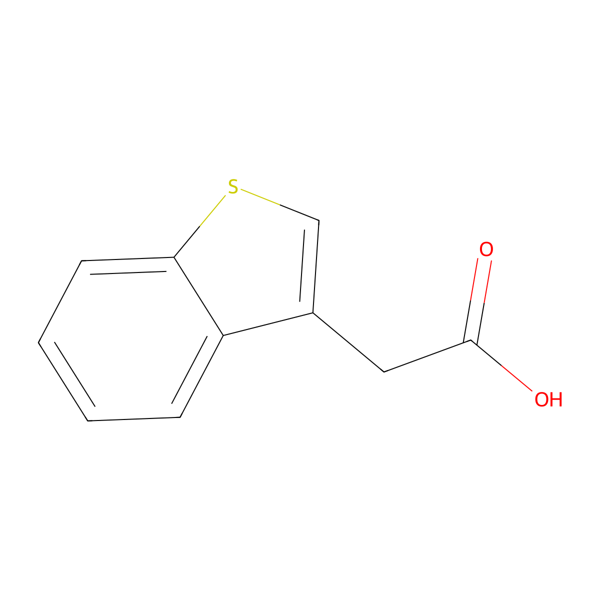 Benzo[b]thiophene-3-acetic acid molecular structure, CAS 1131-09-5