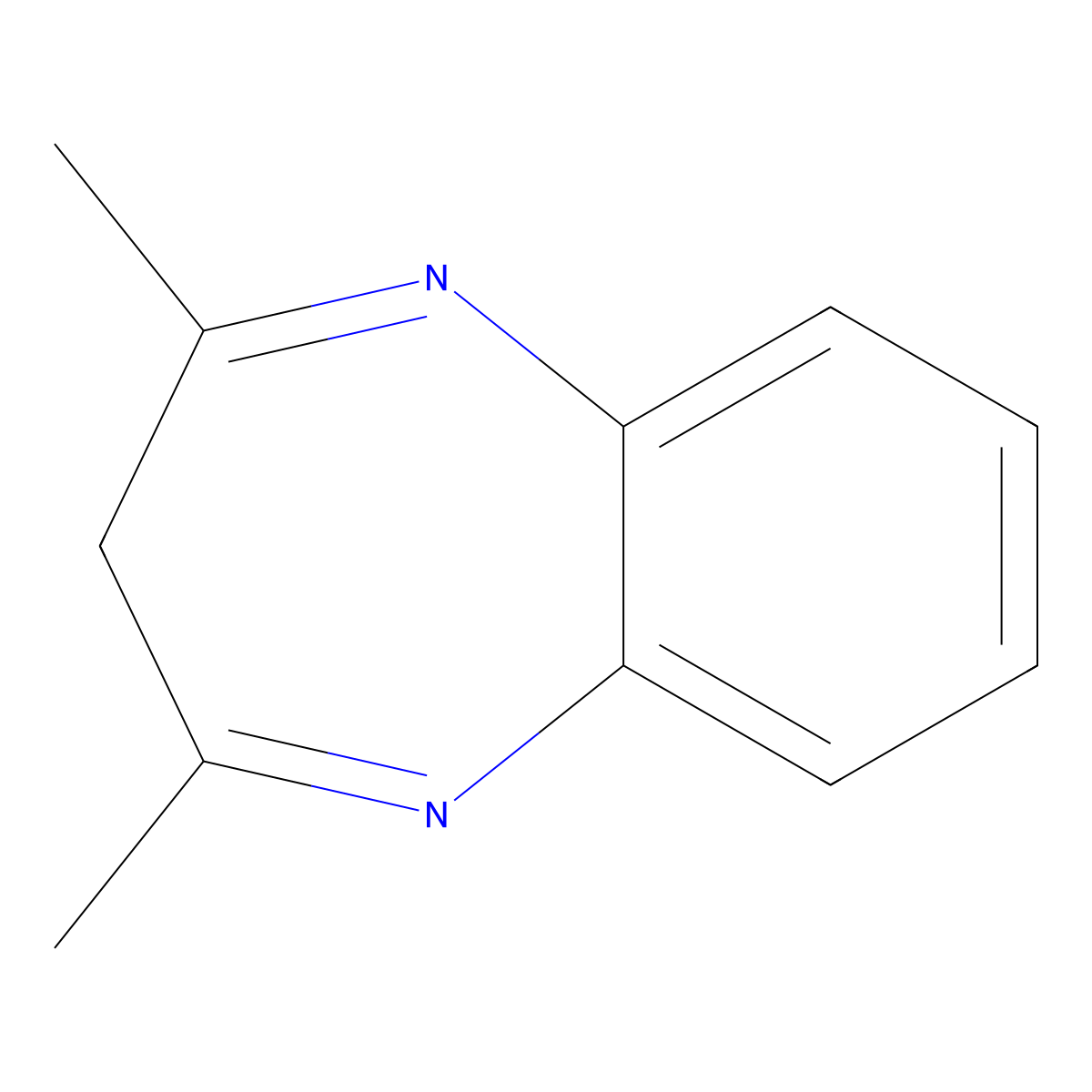 2,4-Dimethyl-3H-1,5-benzodiazepine molecular structure, CAS 1131-47-1