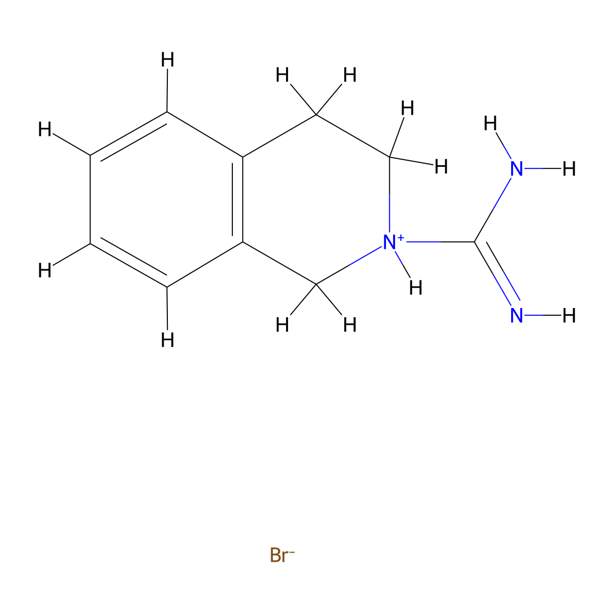 2(1H)-Isoquinolinecarboximidamide, 3,4-dihydro-, hydrobromide (1:1) molecular structure, CAS 1131-65-3