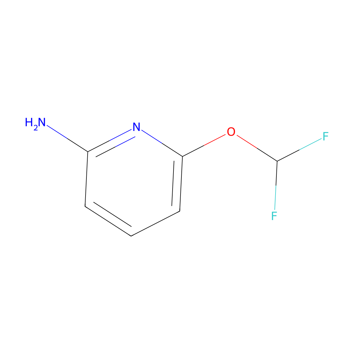 6-(Difluoromethoxy)pyridin-2-amine molecular structure, CAS 1131007-43-6
