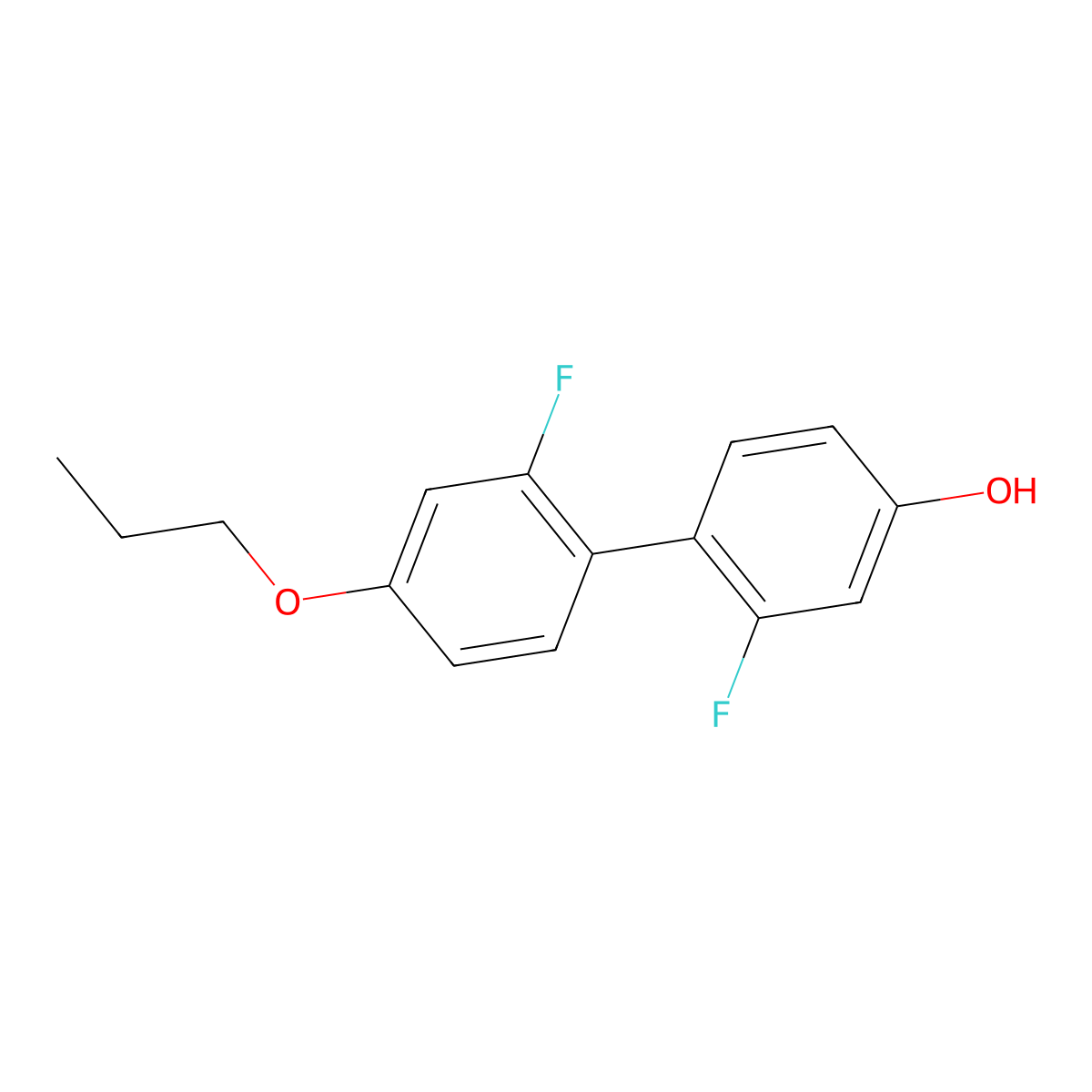 2,2'-Difluoro-4'-propoxy[1,1'-biphenyl]-4-ol molecular structure, CAS 113103-77-8