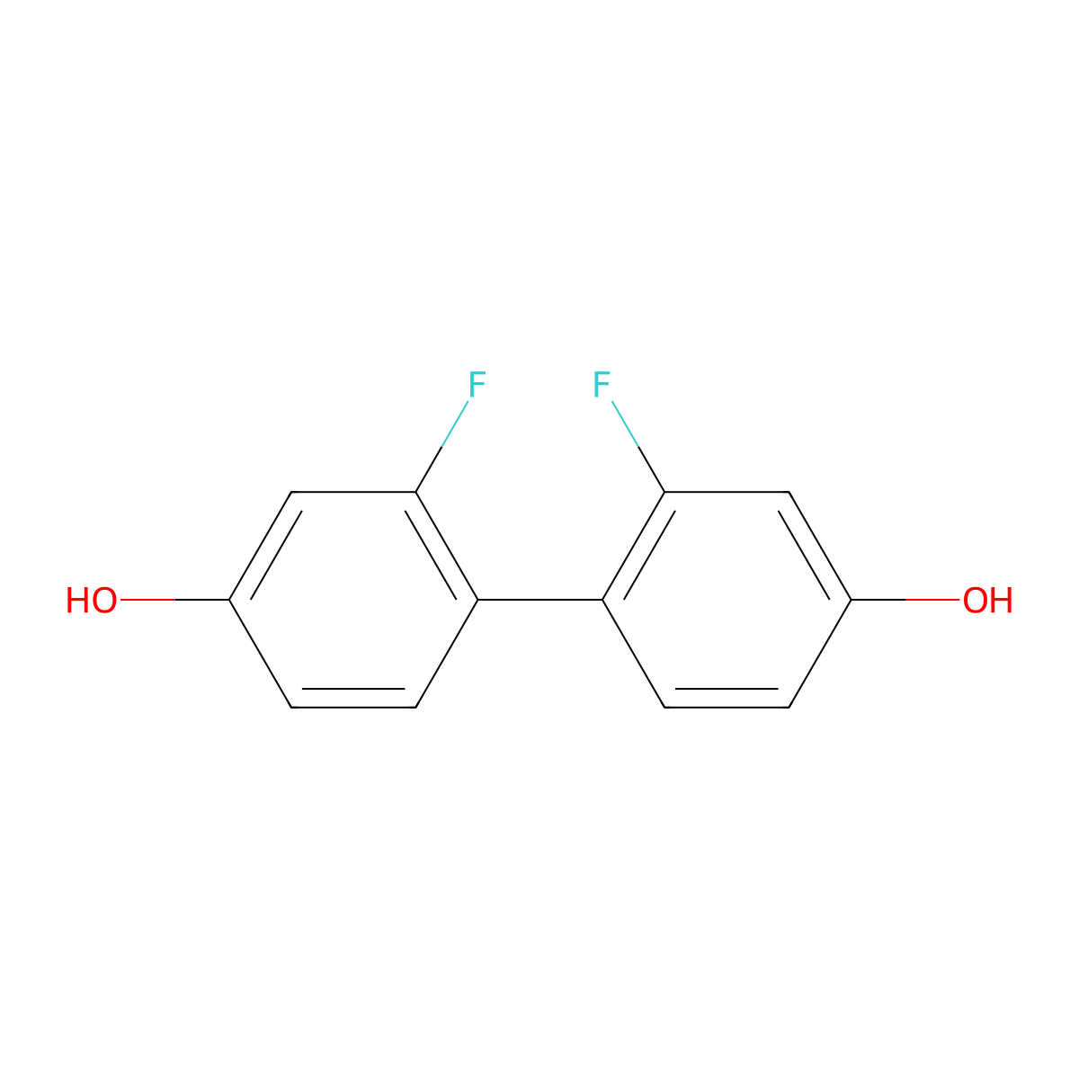 3-Fluoro-4-(2-fluoro-4-hydroxyphenyl)phenol molecular structure, CAS 113103-81-4