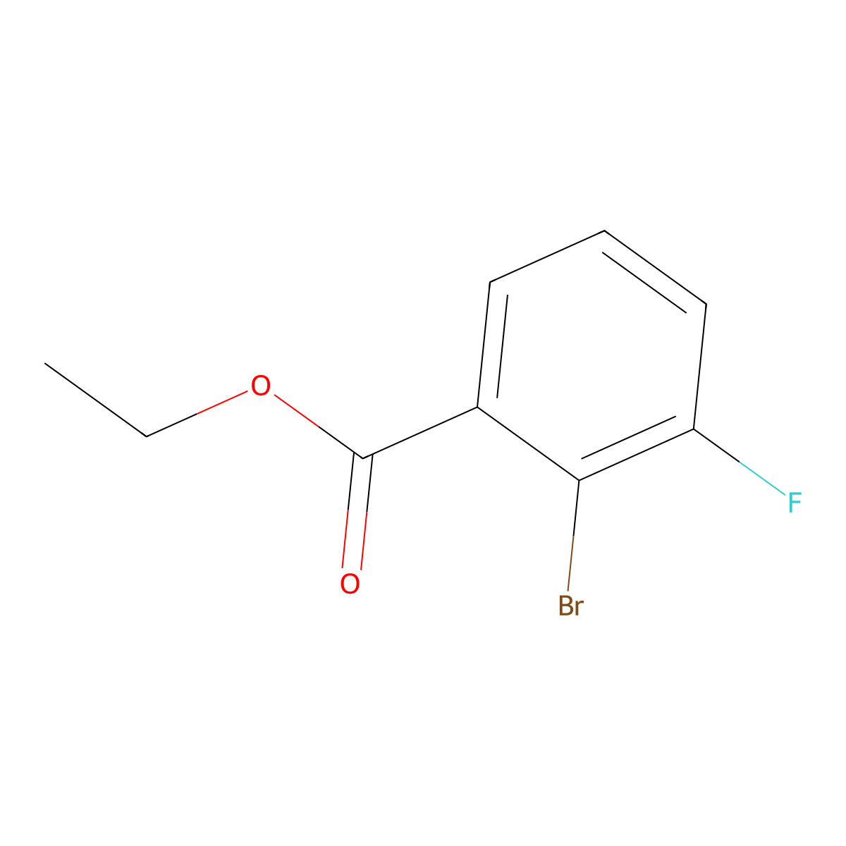 Ethyl 2-bromo-3-fluorobenzoate molecular structure, CAS 1131040-49-7