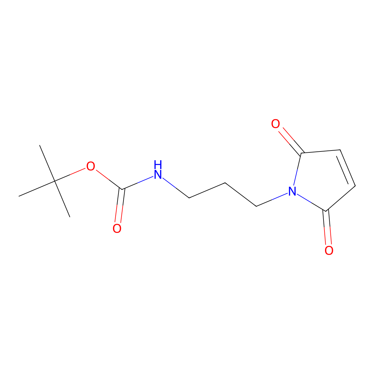 1-(3-N-Boc-aminopropyl)-1H-pyrrole-2,5-dione molecular structure, CAS 1131041-38-7