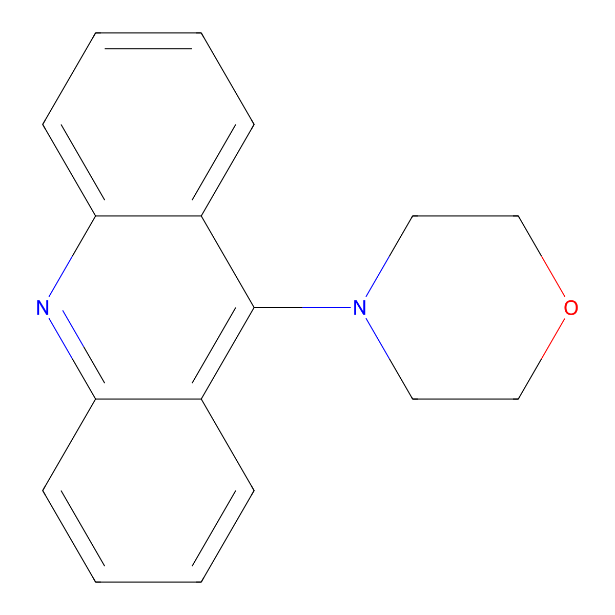 Acridine, 9-(4-morpholinyl)- molecular structure, CAS 113106-16-4