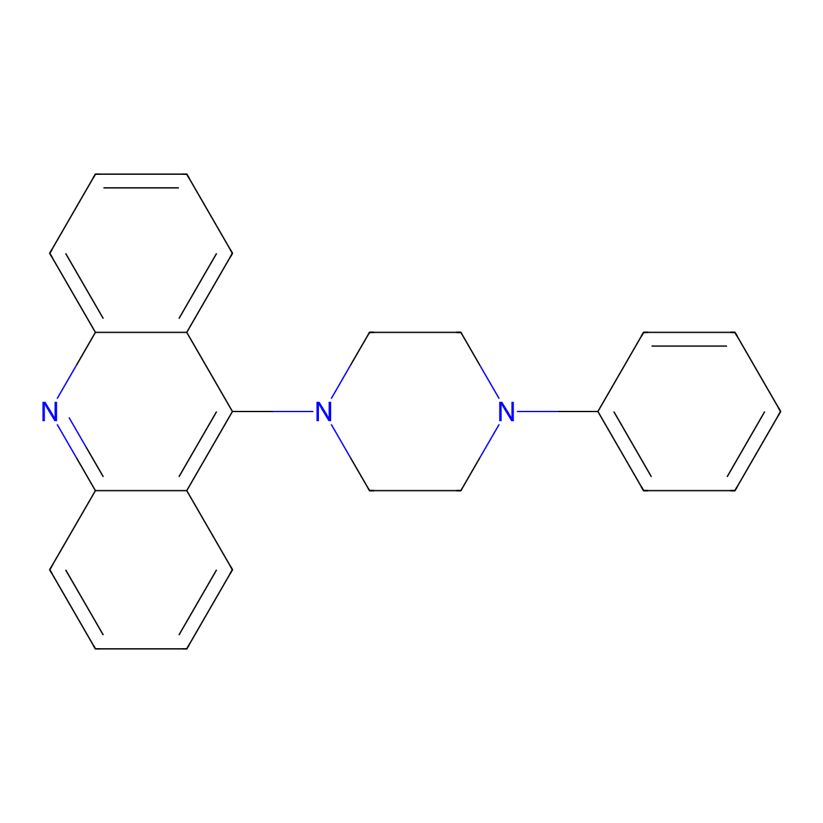Acridine, 9-(4-phenyl-1-piperazinyl)- molecular structure, CAS 113106-17-5