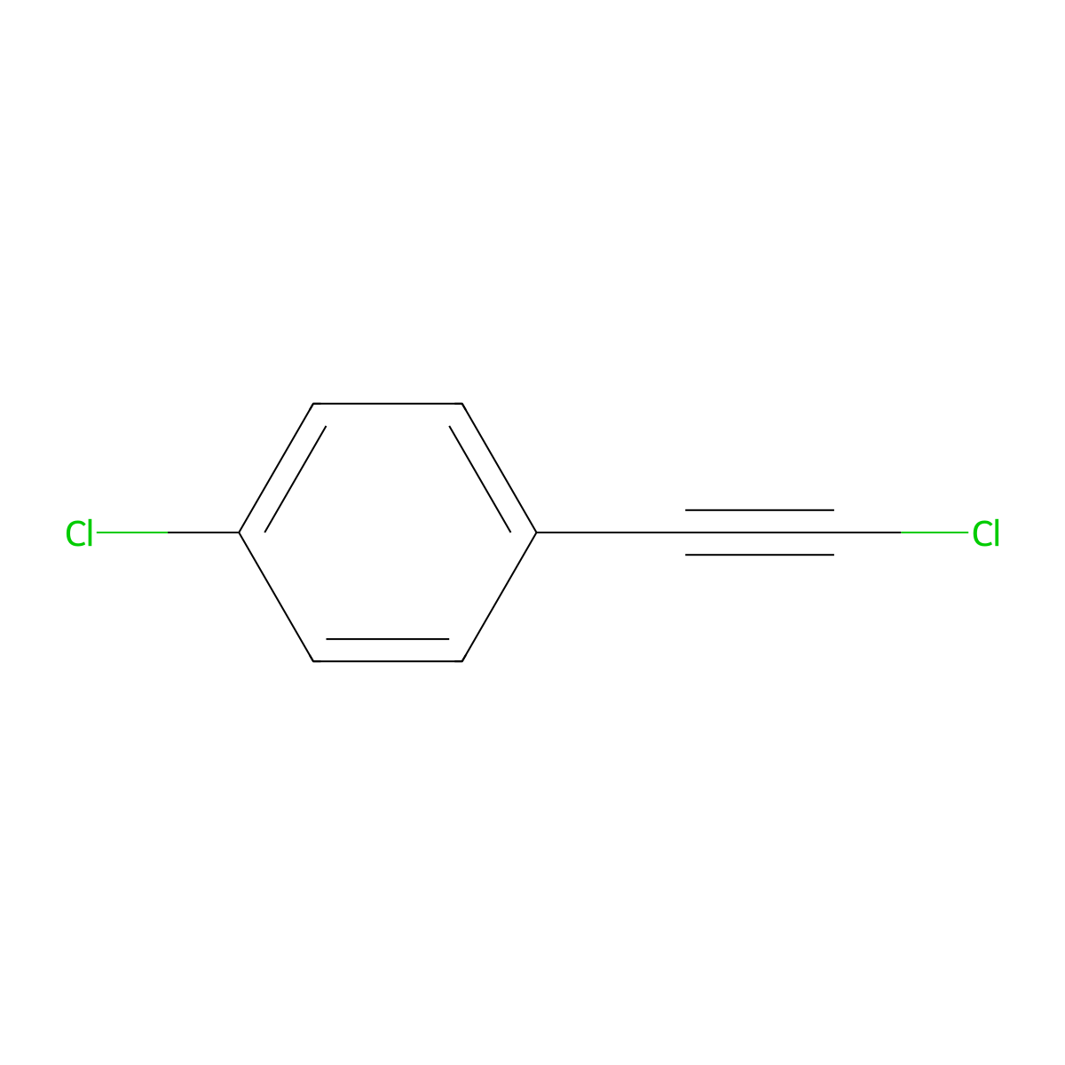 1-Chloro-4-(2-chloroethynyl)benzene molecular structure, CAS 113110-45-5