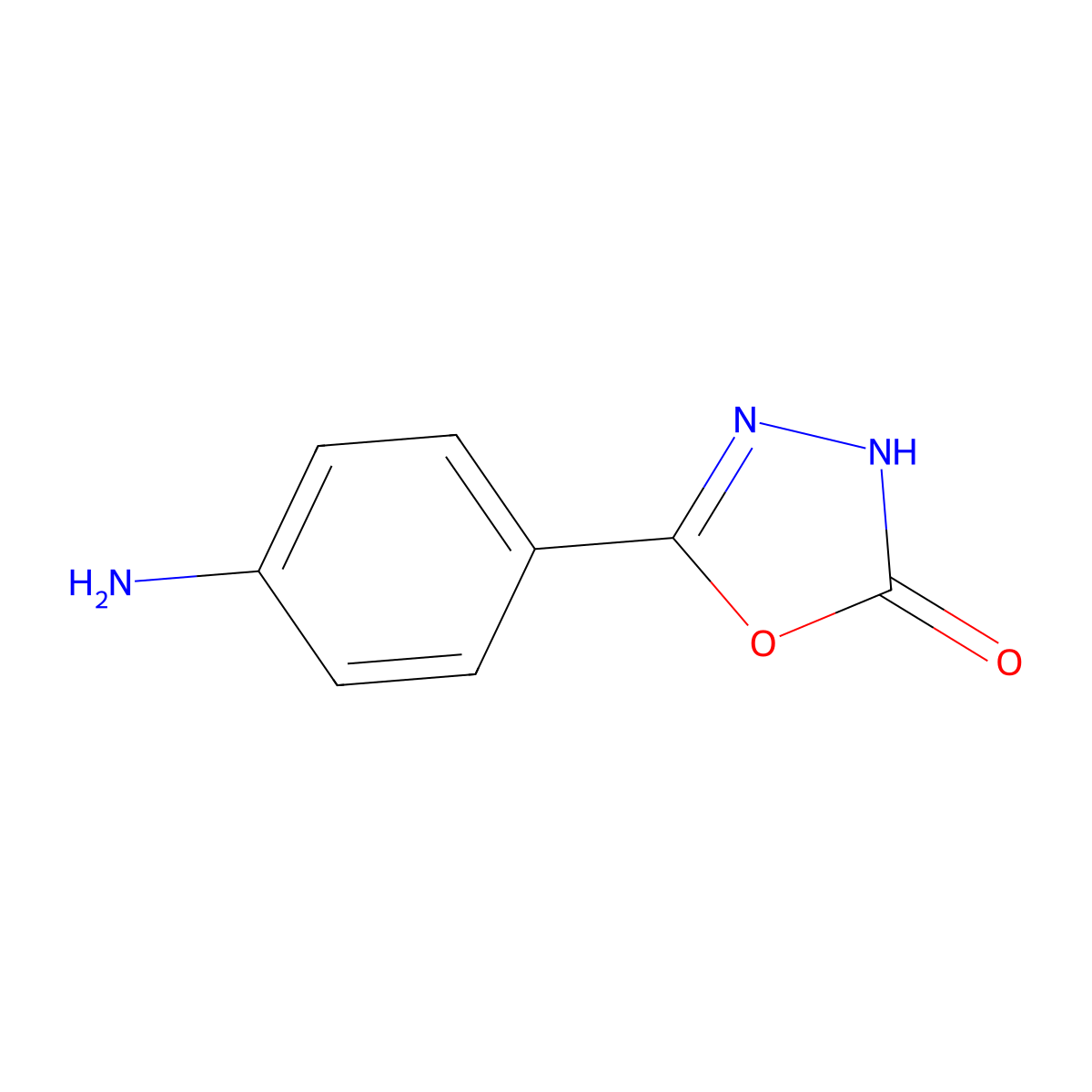 5-(4-Aminophenyl)-1,3,4-oxadiazol-2-ol molecular structure, CAS 113118-47-1