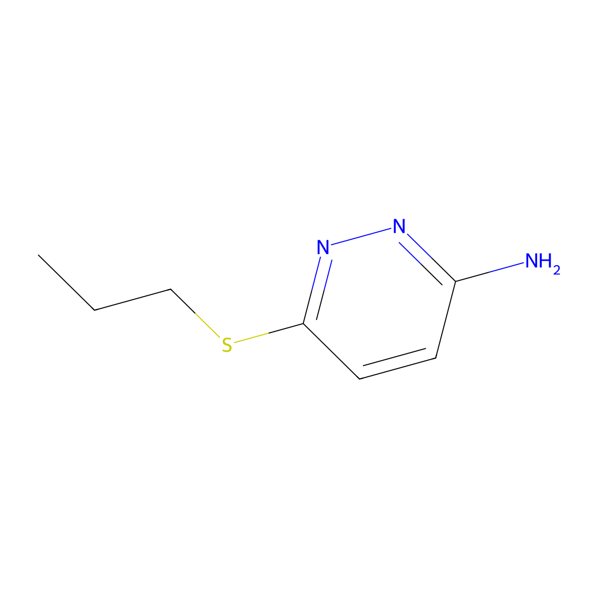 6-(Propylsulfanyl)pyridazin-3-amine molecular structure, CAS 113121-36-1