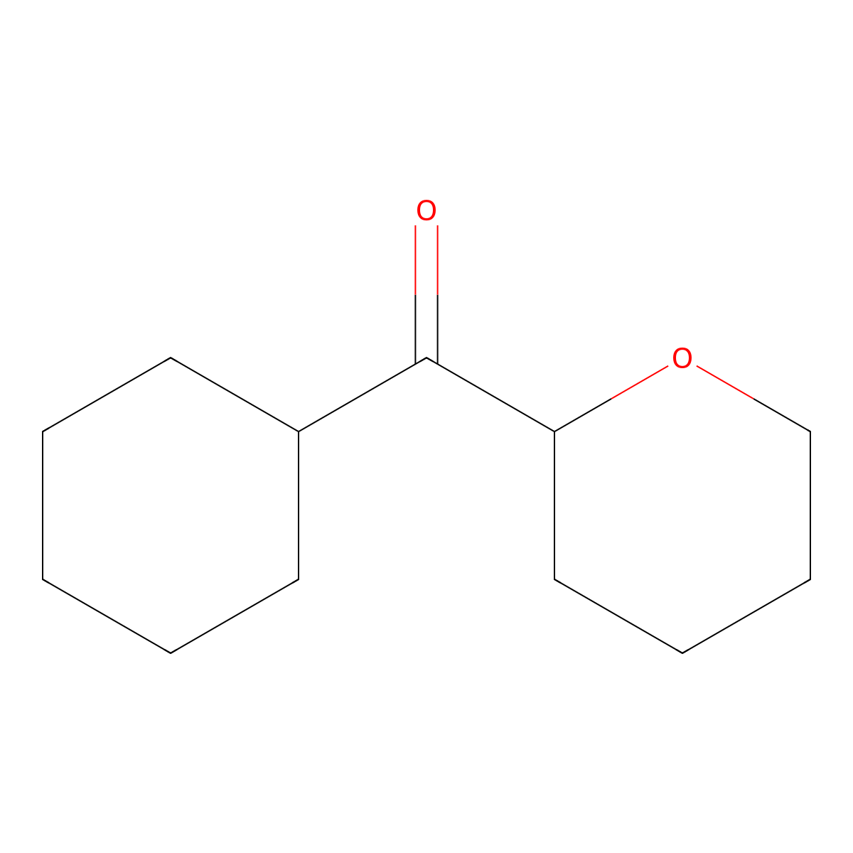 Cyclohexyl(tetrahydro-2H-pyran-2-yl)methanone molecular structure, CAS 113122-89-7