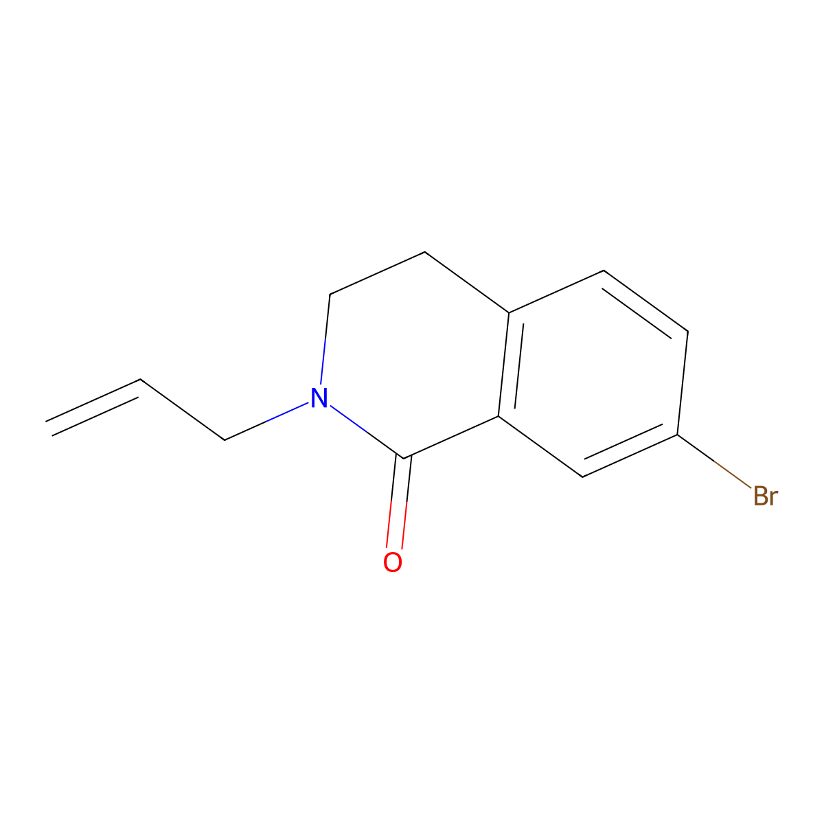 2-Allyl-7-bromo-3,4-dihydroisoquinolin-1(2H)-one molecular structure, CAS 1131222-51-9