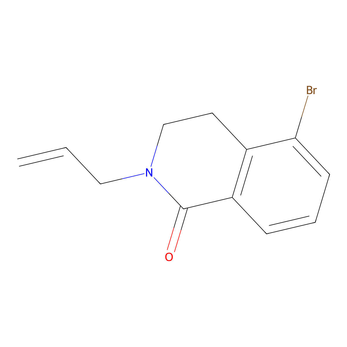 2-Allyl-5-bromo-3,4-dihydroisoquinolin-1(2H)-one molecular structure, CAS 1131222-53-1
