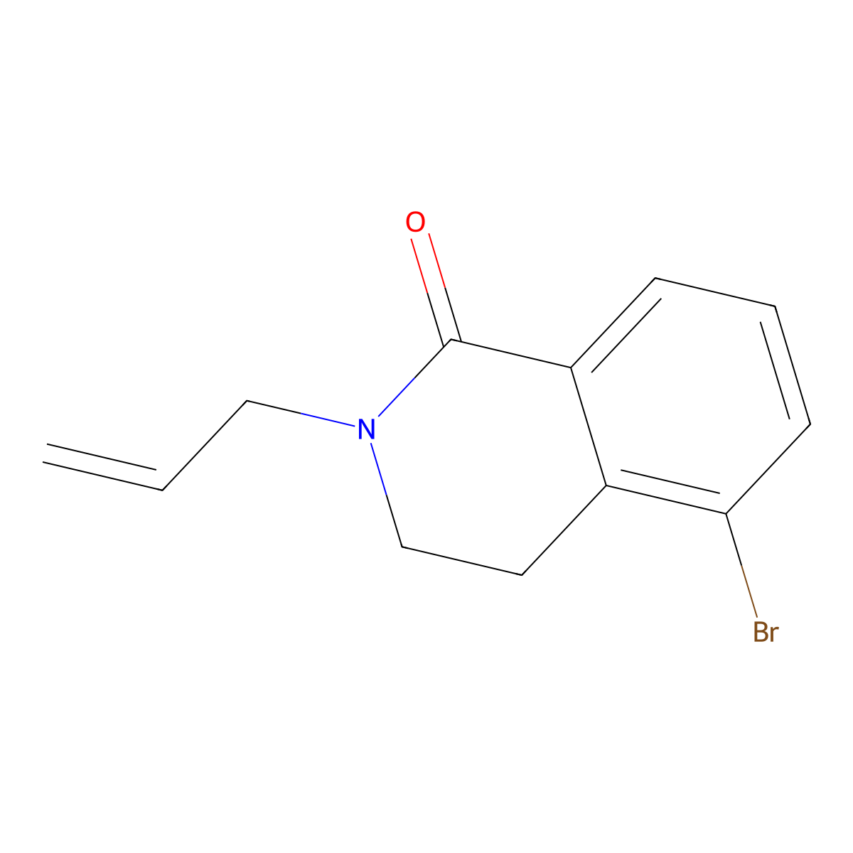 2-Allyl-5-bromo-3,4-dihydroisoquinolin-1(2H)-one molecular structure, CAS 1131222-53-1