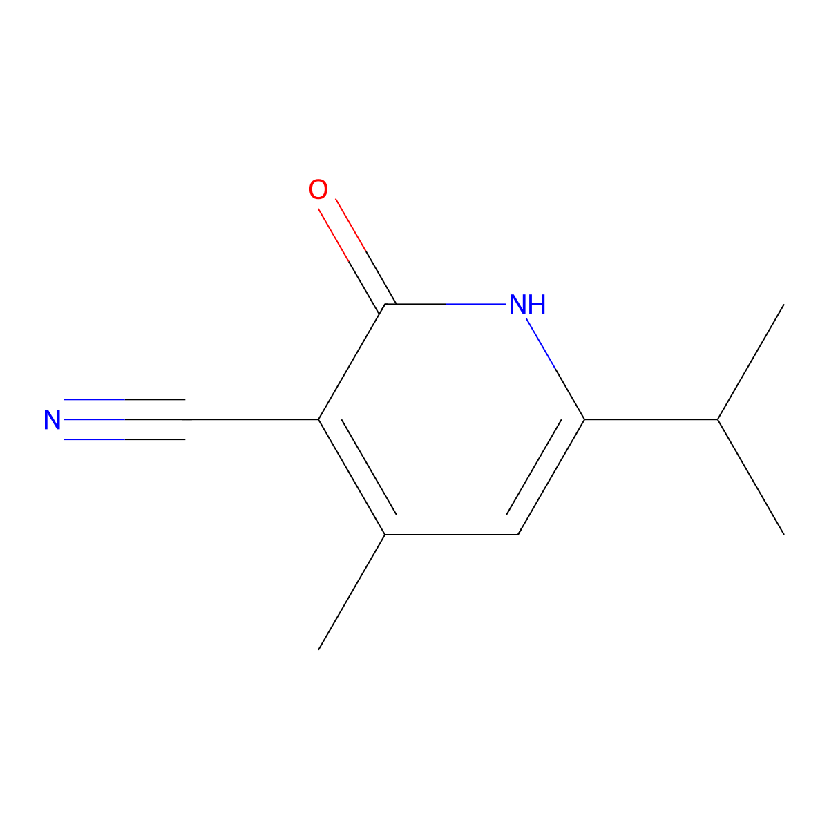 6-Isopropyl-4-methyl-2-oxo-1,2-dihydropyridine-3-carbonitrile molecular structure, CAS 113123-41-4