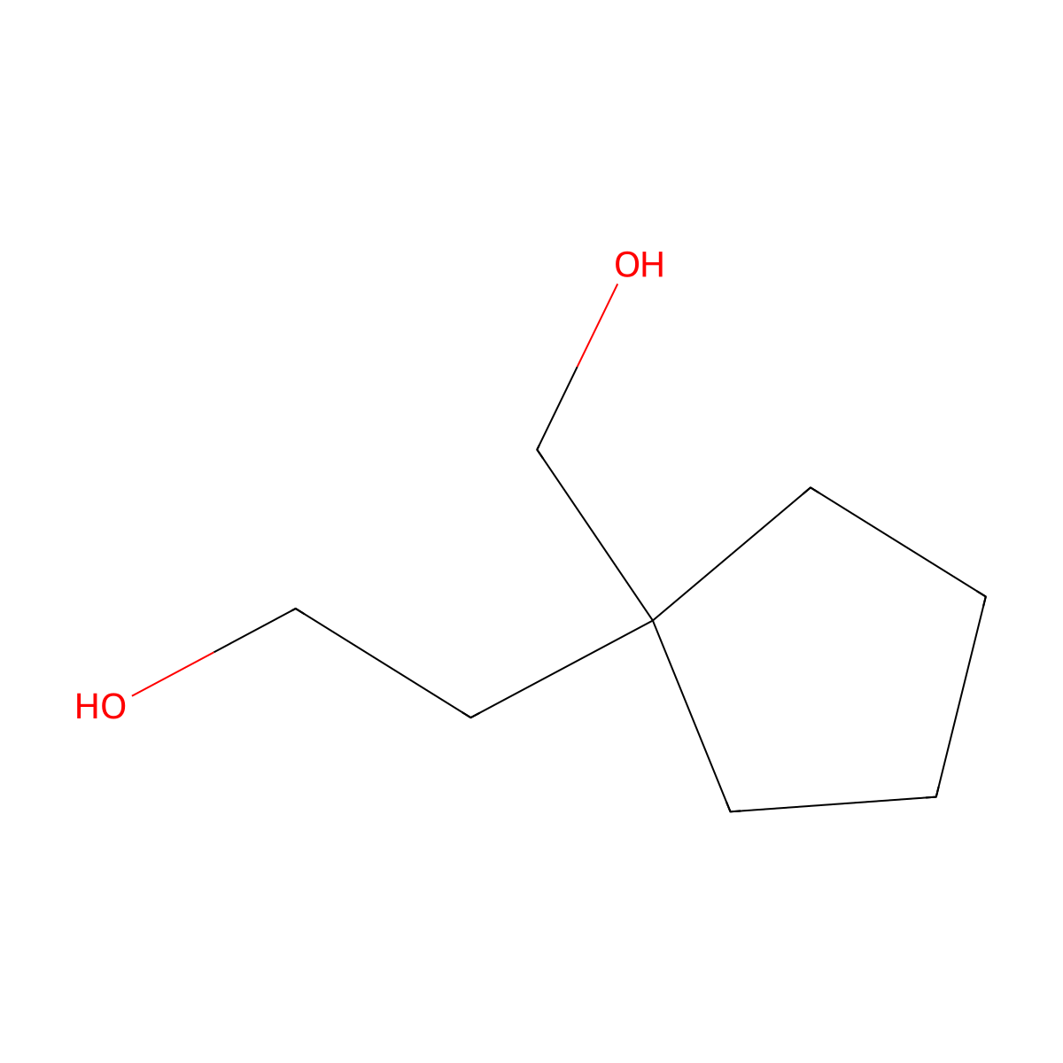 2-[1-(Hydroxymethyl)cyclopentyl]ethan-1-ol molecular structure, CAS 1131296-07-5
