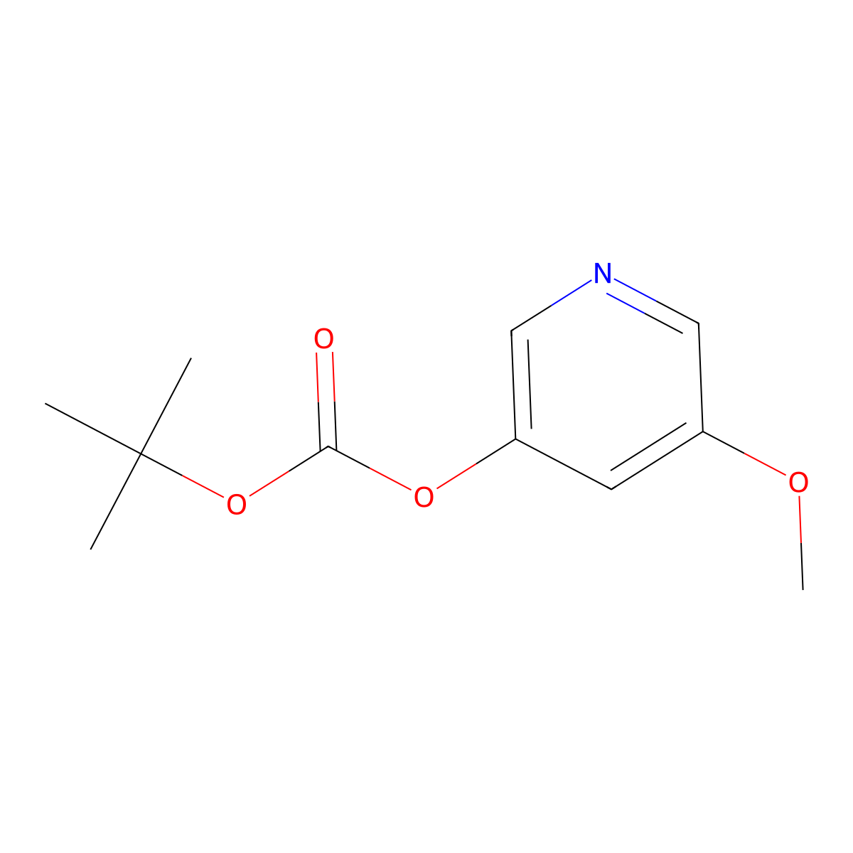 tert-Butyl 5-methoxypyridin-3-yl carbonate molecular structure, CAS 1131335-38-0