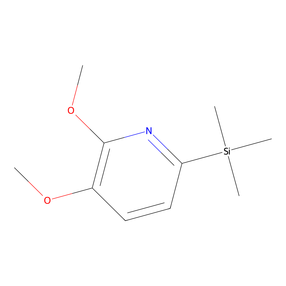 2,3-Dimethoxy-6-(trimethylsilyl)pyridine molecular structure, CAS 1131335-54-0
