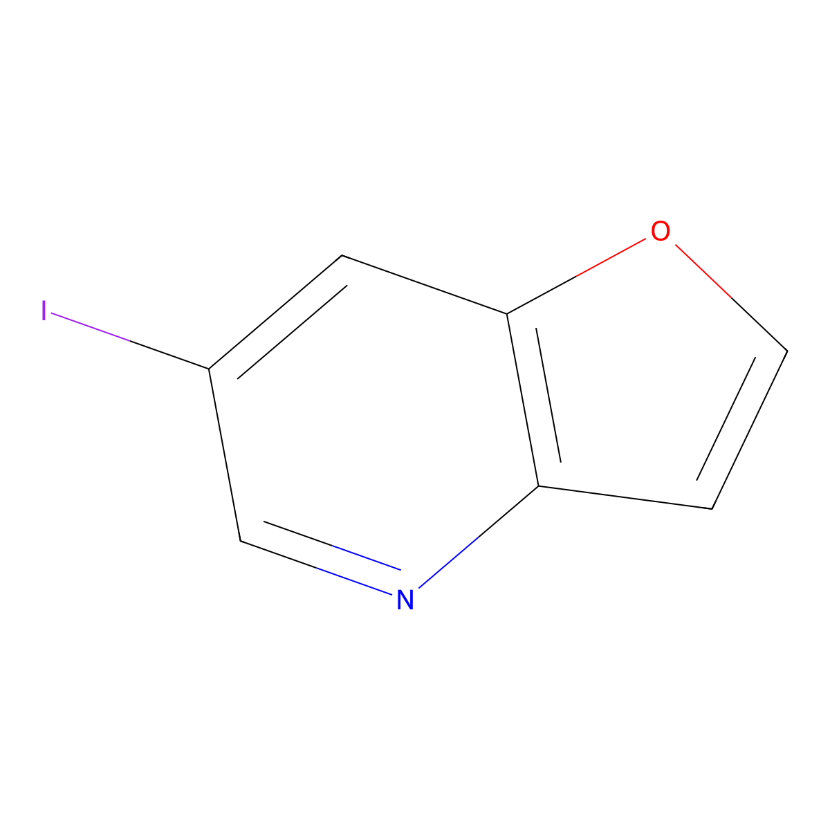 6-Iodofuro[3,2-b]pyridine molecular structure, CAS 1131335-68-6