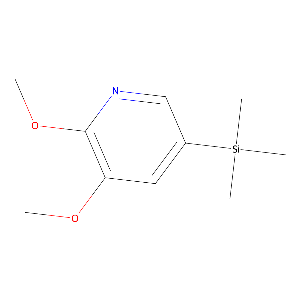 2,3-Dimethoxy-5-(trimethylsilyl)pyridine molecular structure, CAS 1131335-75-5