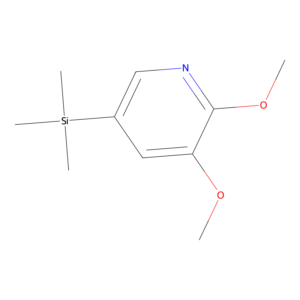 2,3-Dimethoxy-5-(trimethylsilyl)pyridine molecular structure, CAS 1131335-75-5