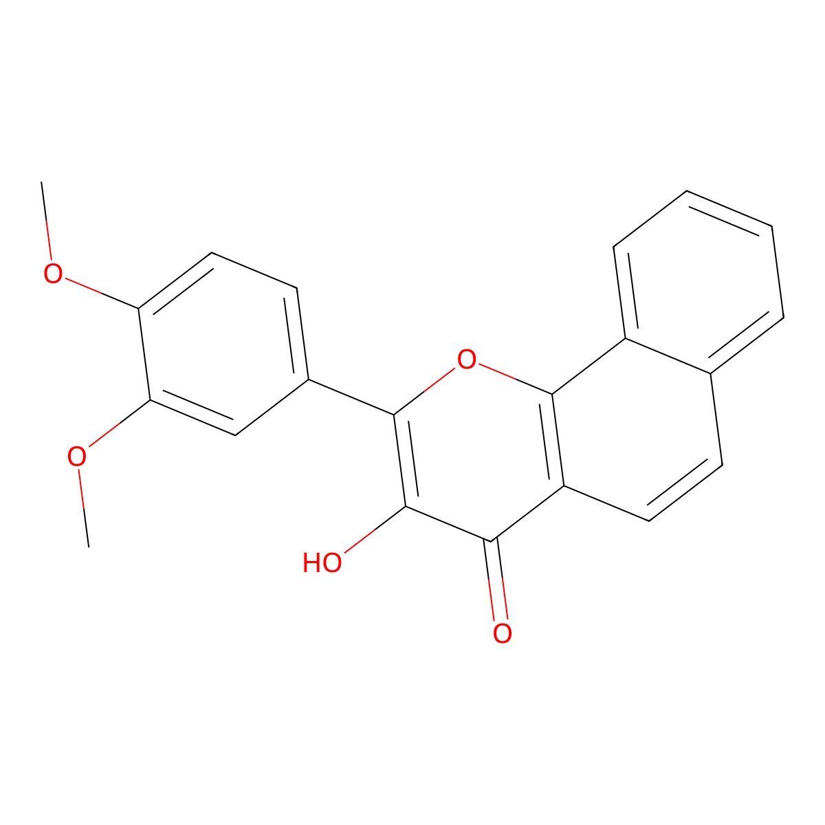 2-(3,4-dimethoxyphenyl)-3-hydroxy-4H-benzo[h]chromen-4-one molecular structure, CAS 113134-53-5