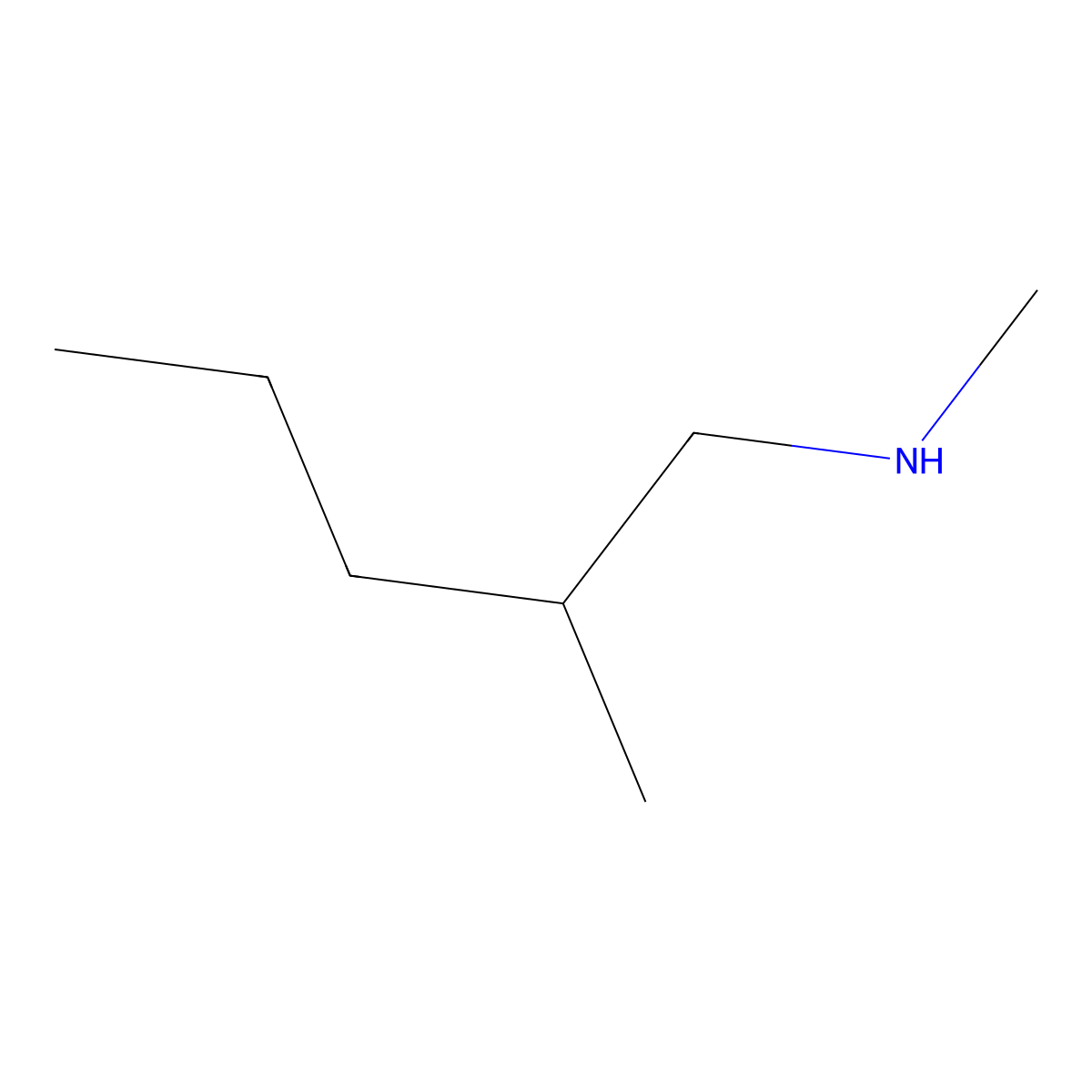 Methyl(2-methylpentyl)amine molecular structure, CAS 113135-16-3