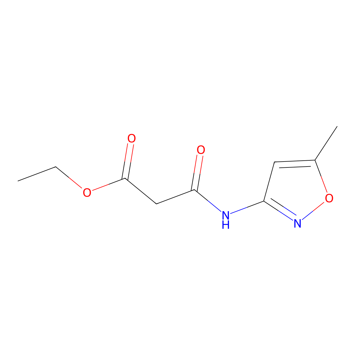 Propanoic acid, 3-[(5-methyl-3-isoxazolyl)amino]-3-oxo-, ethyl ester molecular structure, CAS 113137-17-0