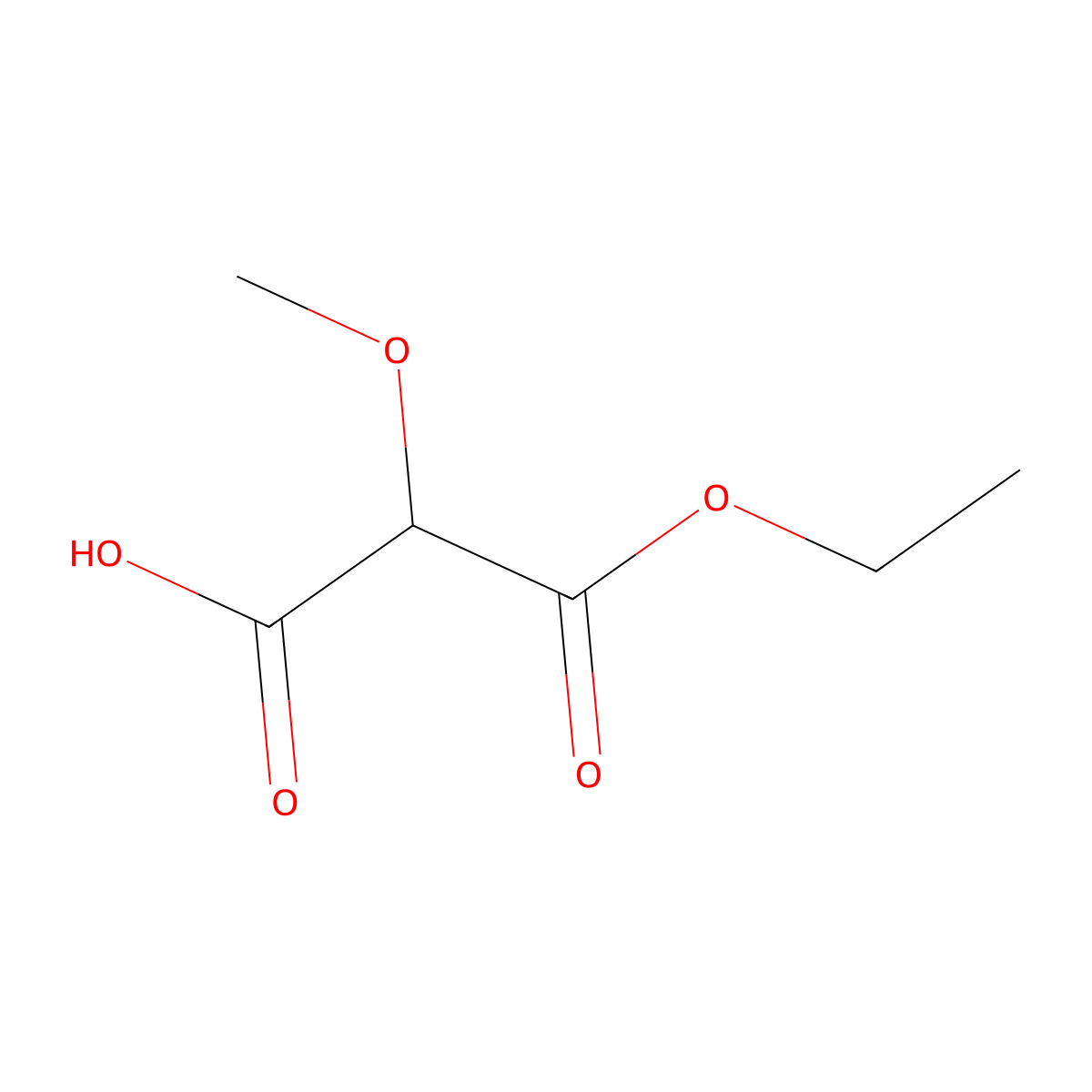 3-Ethoxy-2-methoxy-3-oxopropanoic acid molecular structure, CAS 113137-31-8