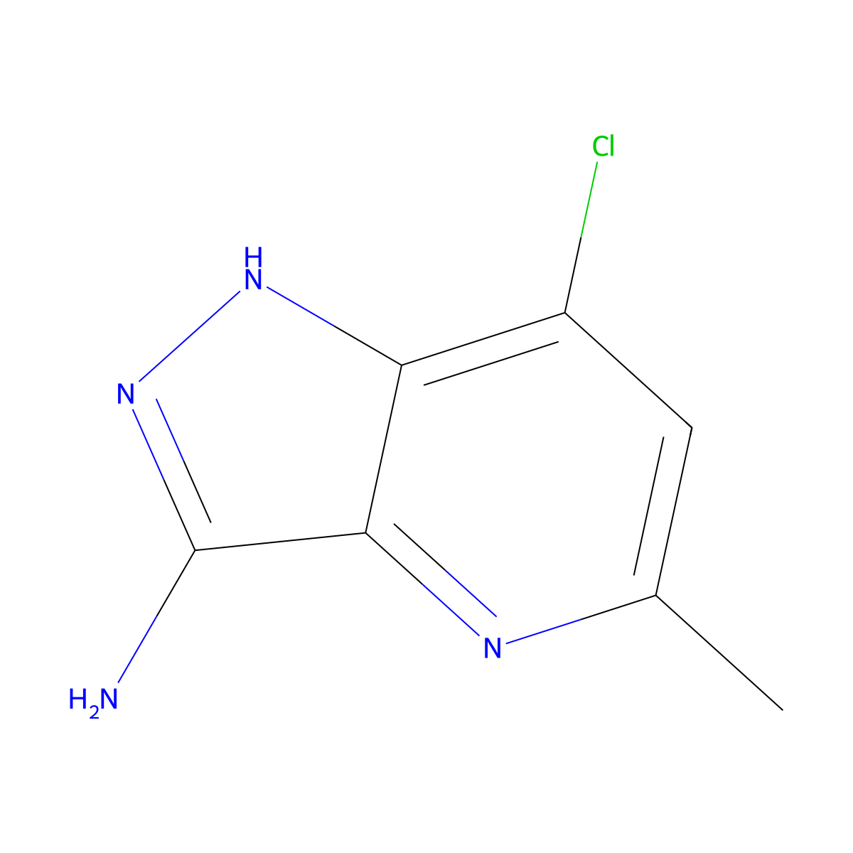 7-Chloro-5-methyl-1H-pyrazolo[4,3-b]pyridin-3-amine molecular structure, CAS 113140-14-0