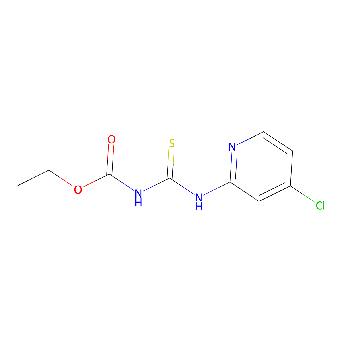 ethyl N-[(4-chloropyridin-2-yl)carbamothioyl]carbamate molecular structure, CAS 1131410-83-7