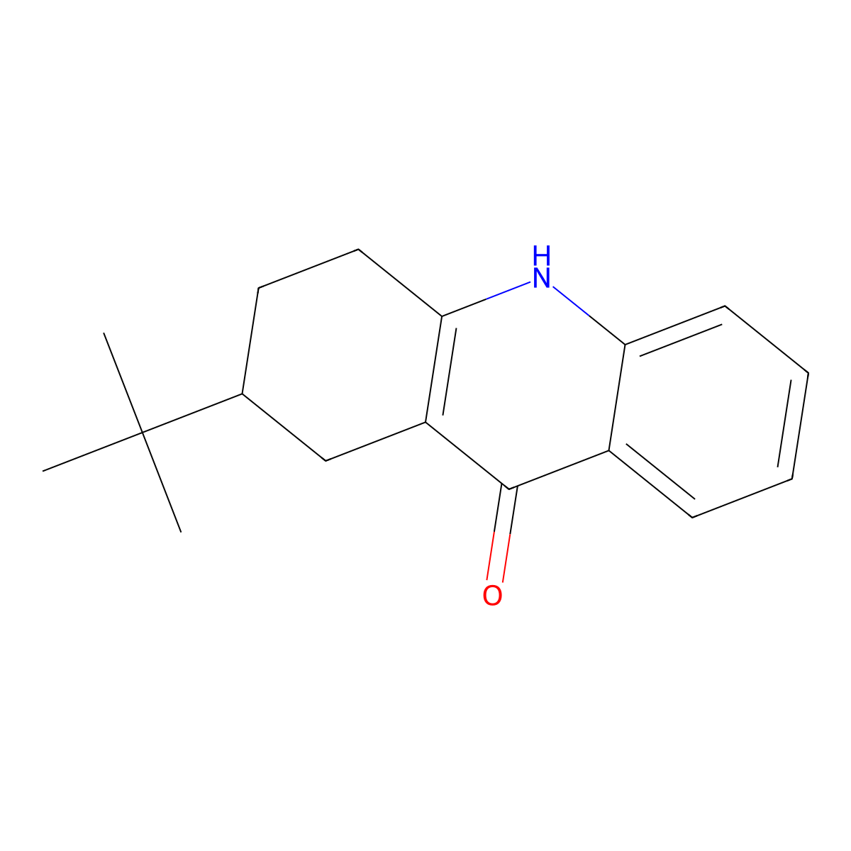 2-tert-butyl-1,3,4,10-tetrahydroacridin-9(2H)-one molecular structure, CAS 113146-46-6
