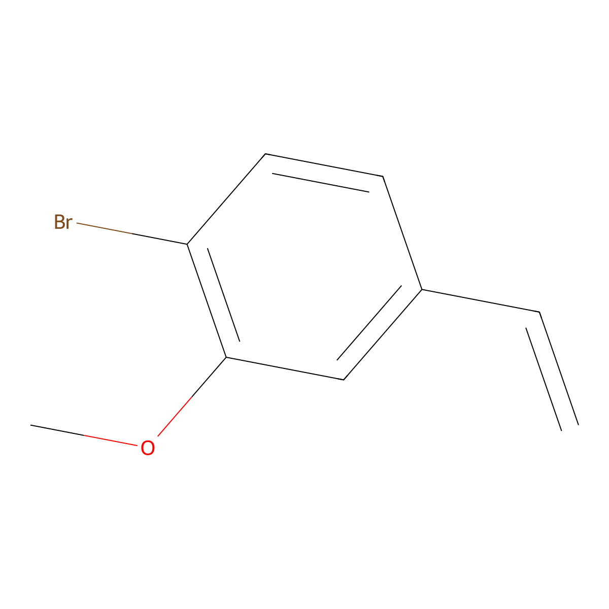 1-Bromo-4-ethenyl-2-methoxybenzene molecular structure, CAS 113150-38-2