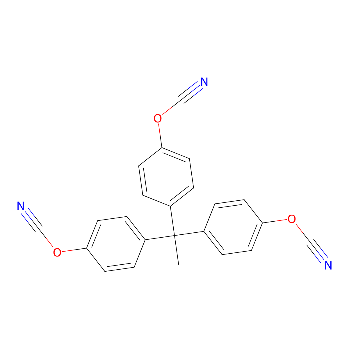 1,1,1-Tris(4-cyanatophenyl)ethane molecular structure, CAS 113151-22-7