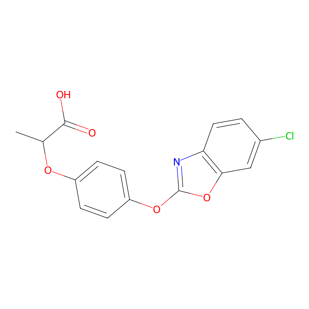 Fenoxaprop P molecular structure, CAS 113158-40-0